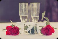 Champagne & Roses For Wedding Anniversary Background