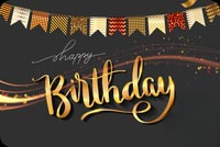 Animated Golden Sparkle Birthday email background