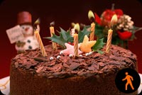 Animated Chocolate Birthday Cake With Candles Background