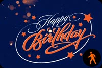 Animated Flaring Birthday Background