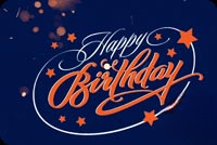Animated Flaring Birthday email background