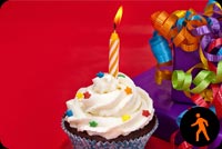 Animated Birthday Cupcake Background