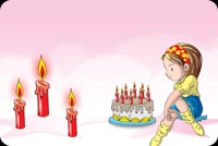 Cute Birthday Girl Background