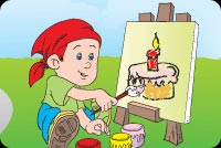 Let's Draw Your Birthday Cake Background