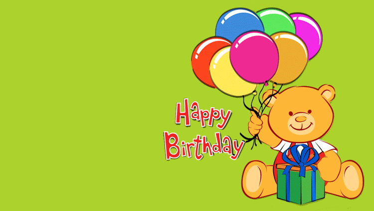 Happy Birthday Cute Teddy Bear Email Backgrounds | ID#: 124 ...