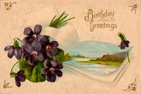 Vintage Birthday Greetings Background