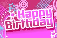 Pink Happy Birthday Background