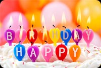 Best Wishes Happy Birthday Candles Background