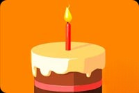 Animated: First Birthday Cake Candle email background
