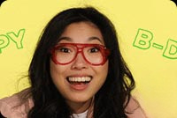 Animated: Girl with Red Glasses email background