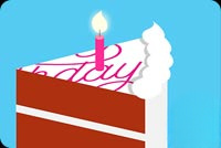 Animated: Birthday Cake with Candle email background