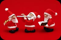 3 Santa Clauses Background