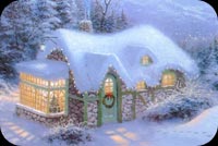 Beautiful Christmas House Background