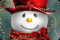 Cute Christmas Snowman Background