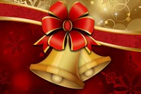 Golden Xmas Bells Background