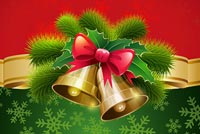 Happy Holidays Christmas Bells Background