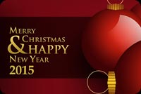 Merry Christmas & Happy New Year 2015 Background