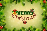 Christmas Green Frame Background