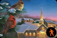 Animated Silent Christmas Night Background