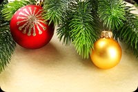 Christmas Fir Tree Branches Background