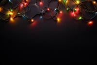 Christmas Lights Dark Background Background