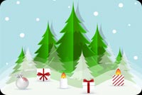 Nice Christmas Trees Background