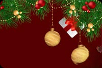 Animated Lovely Christmas Ornaments email background