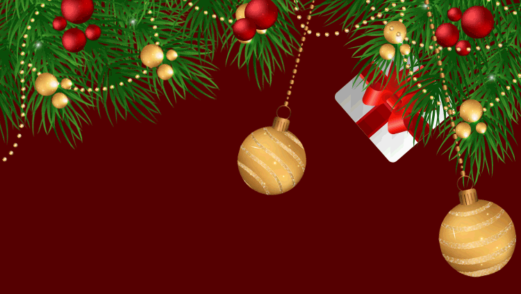 Animated Lovely Christmas Ornaments Email Backgrounds | ID#: 20320 |  