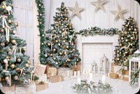 White Christmas Decor Background