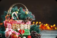 Christmas Basket Background