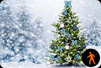 Animated Christmas Tree Snow Effect Background