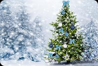 Animated Christmas Tree Snow Effect email background