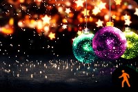 Animated Merry Christmas & Happy New Year Background