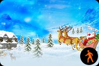 Animated Merry Christmas Santa With Snow Effect Background