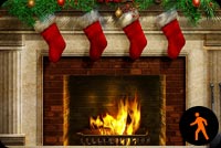 Animated Beautiful Christmas Fireplace Background