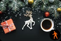 Animated Christmas Hot Coffee Background