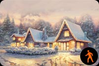 Animated Christmas Lodge Background