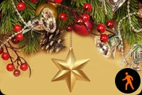 Animated Christmas Gold Star Background