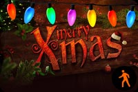 Animated Merry Xmas Lights Background