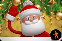 Animated Santa Waving Background