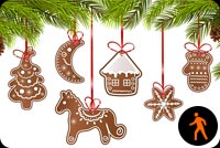 Animated Christmas Cookie Ornaments Background