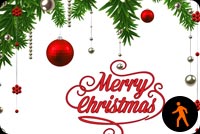 Animated Merry Christmas Ornaments Background