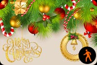 Animated Beautiful Christmas Frame Background