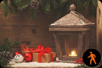 Animated Christmas Gifts Lantern Candle Background