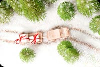 Animated: Christmas Gift and Evergreen Branches email background