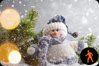 Animated Xmas Cute Snowman Background