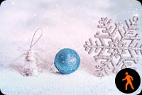 Animated Snowflakes Blue Ornament Sparkle Background