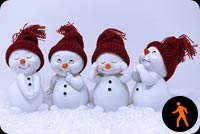 Animated Cute Baby Snowman Background