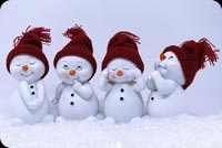Animated: Four Baby Snowmen email background