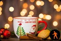 Animated Christmas Cup, Cookies Background